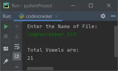 count vowels in text file python