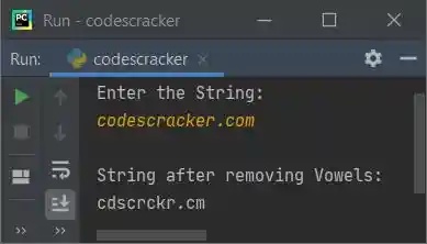delete vowels from string python