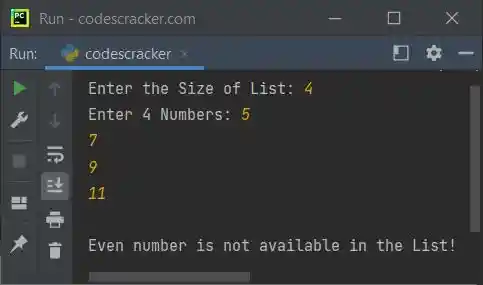 find print even numbers in list python