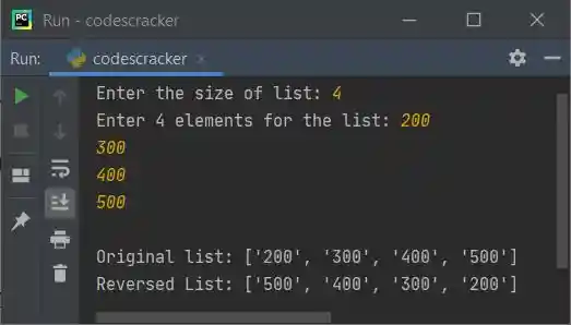 find reverse of a list python