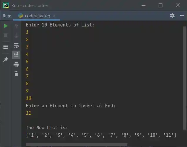 insert element in list python
