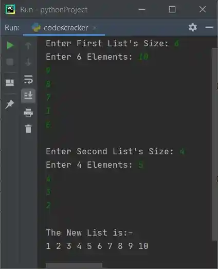 merge two list and sort it python