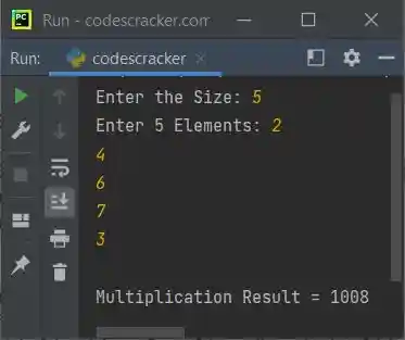multiply all numbers in list python