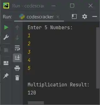 multiply all numbers in list python