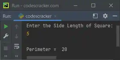 perimeter of square python