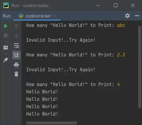 print hello world many times python