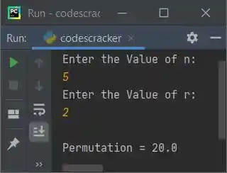 print ncr npr python