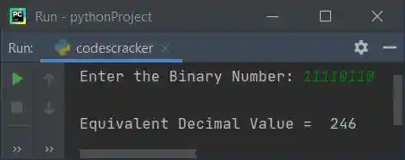 python convert binary to decimal