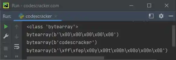 python bytearray function
