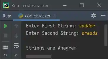 python check anagram string using sorted