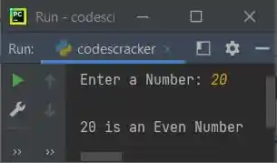 python check even odd program