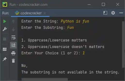 python check if substring in given string