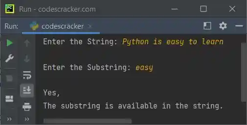 python check substring is in string