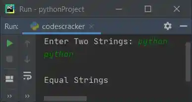 python compare two strings using list