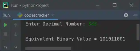 python convert decimal to binary