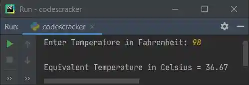 python convert fahrenheit to celsius