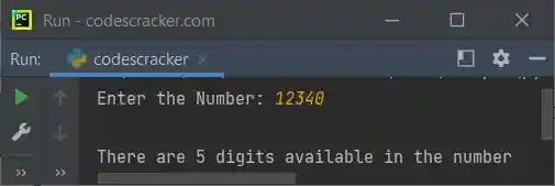 python count number of digits in number