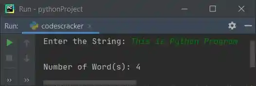python count words in string