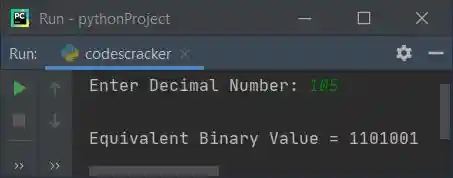 python convert decimal to binary