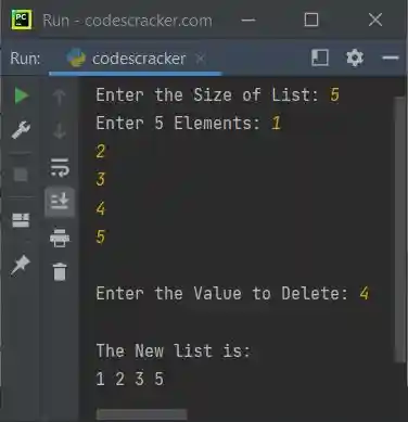 python delete element from list