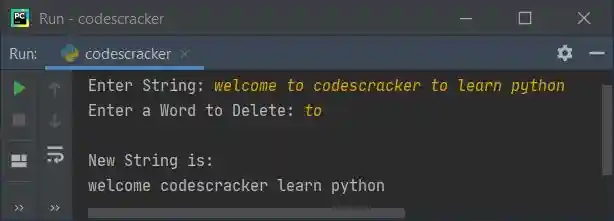 python delete word from string
