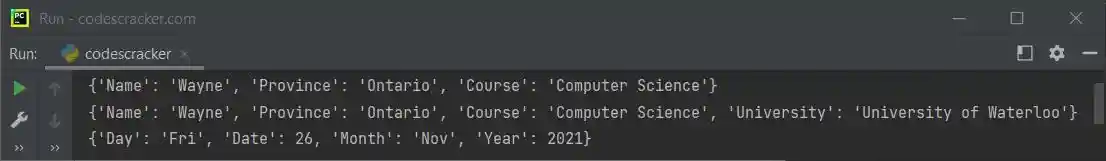 python dict function