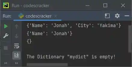 python dictionary code