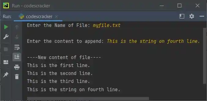 python file handling appending to file