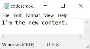 python file w opening mode example