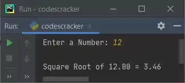 python find square root of given number