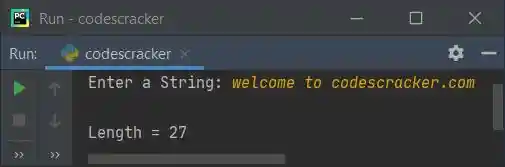 python find length of string