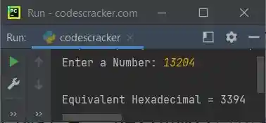 python hex function example