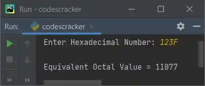 python convert hexadecimal to octal