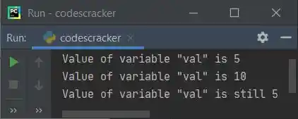 python local variable example