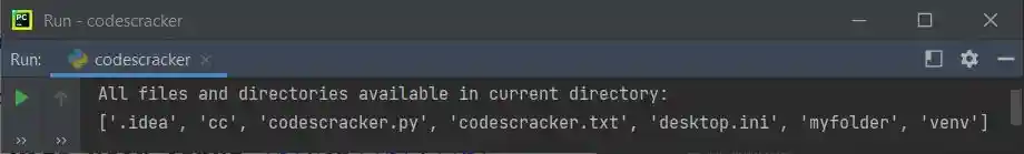 python os module listdir