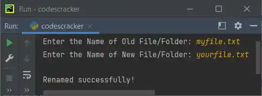 python os module rename function