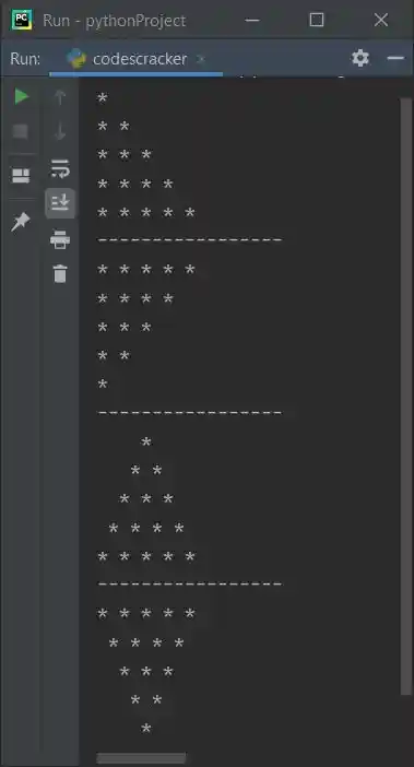 python print star pyramid patterns