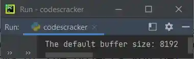 python print default buffer size
