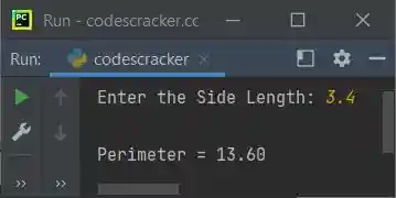 python calculate perimeter of square