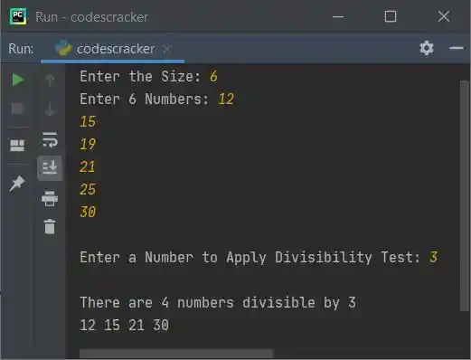 python program divisibility test with multiple numbers
