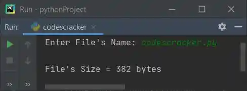 python program find size of file