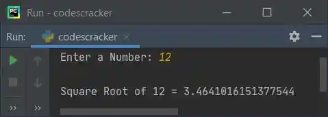 python find square root of number