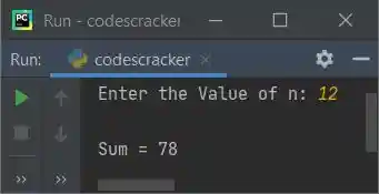 python find sum of natural numbers