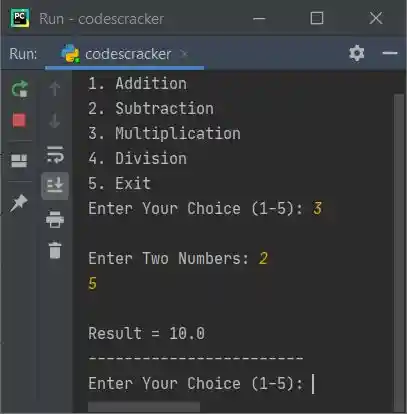 python make calculator