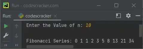 python program print Fibonacci series