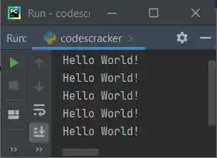 python print hello world