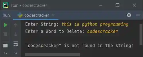 python program remove particular word from string