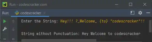 python program remove punctuation