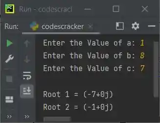python solve quadratic equation