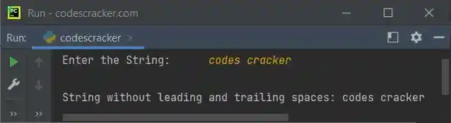 python remove spaces from both end of string